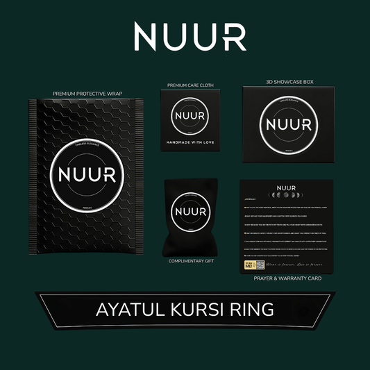 NUUR Ayatul Kursi Ring β 18K Gold Plated, Non - Tarnish | Gift - Ready Islamic Jewelry - NUUR | Islamic Jewelry