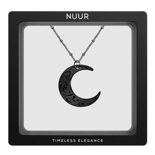NUUR Moon Necklace β 18K Gold Plated, Non - Tarnish | Gift - Ready Islamic Jewelry - NUUR | Islamic Jewelry