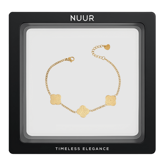NUUR Sabr Bracelet β 18K Gold Plated, Non - Tarnish | Gift - Ready Islamic Jewelry - NUUR | Islamic Jewelry