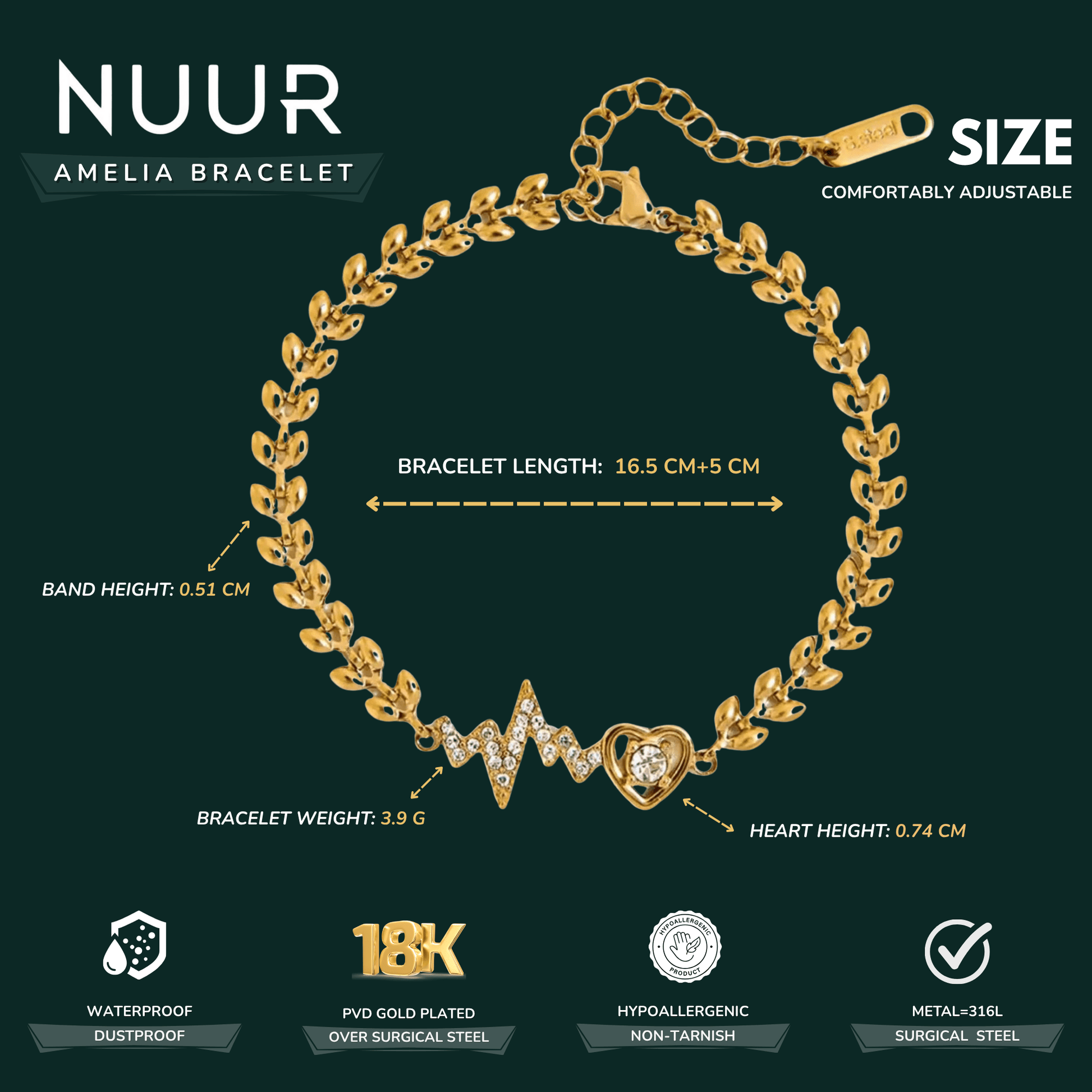 Amelia Bracelet - NUUR | South Africa | Official Store