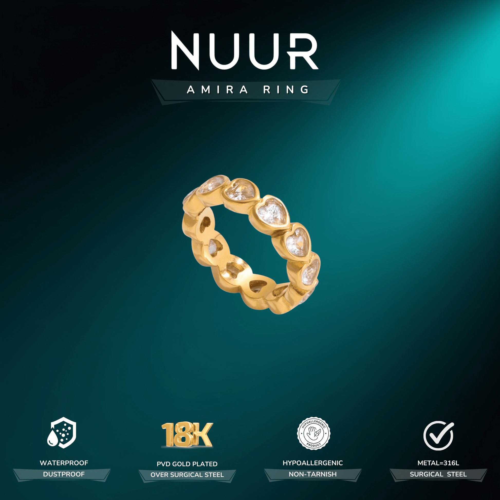Amira Ring - NUUR | South Africa | Official Store