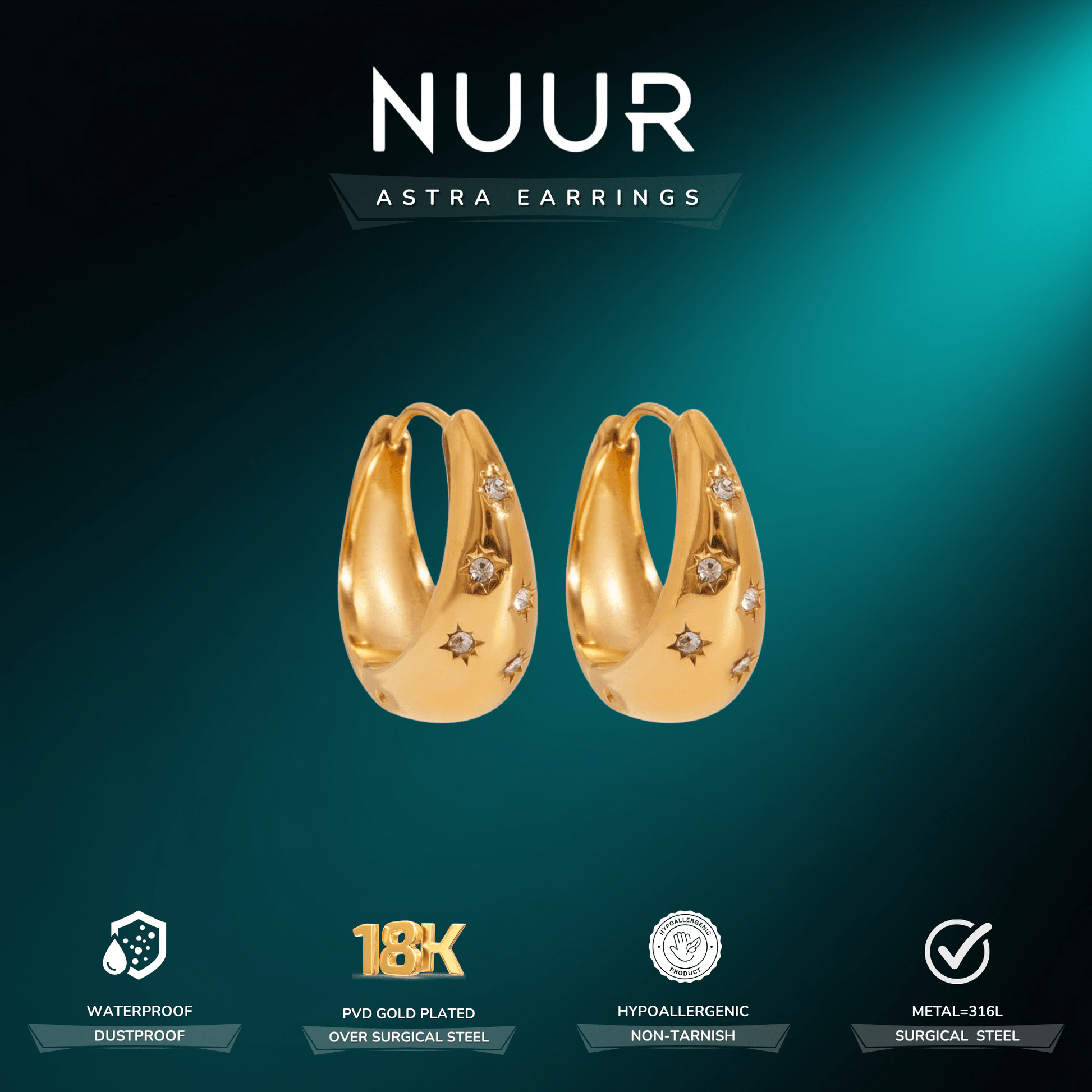 Astra Earrings - NUUR | South Africa | Official Store