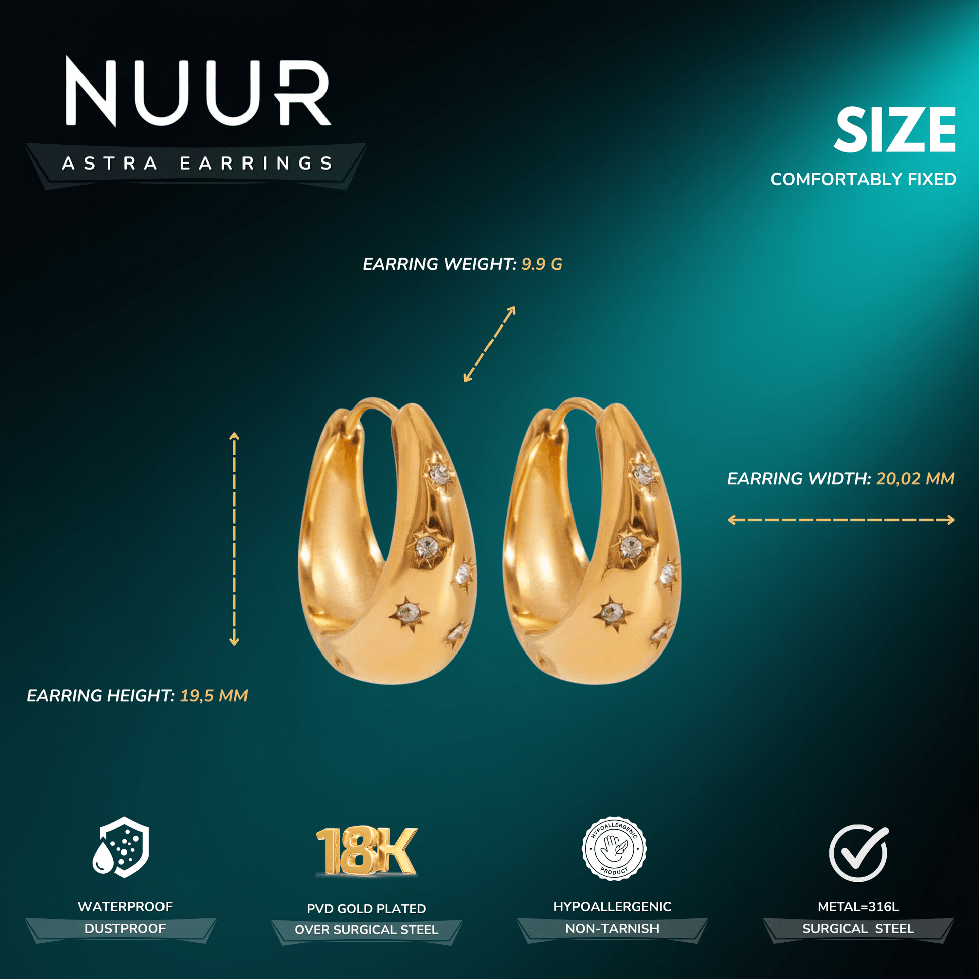 Astra Earrings - NUUR | South Africa | Official Store