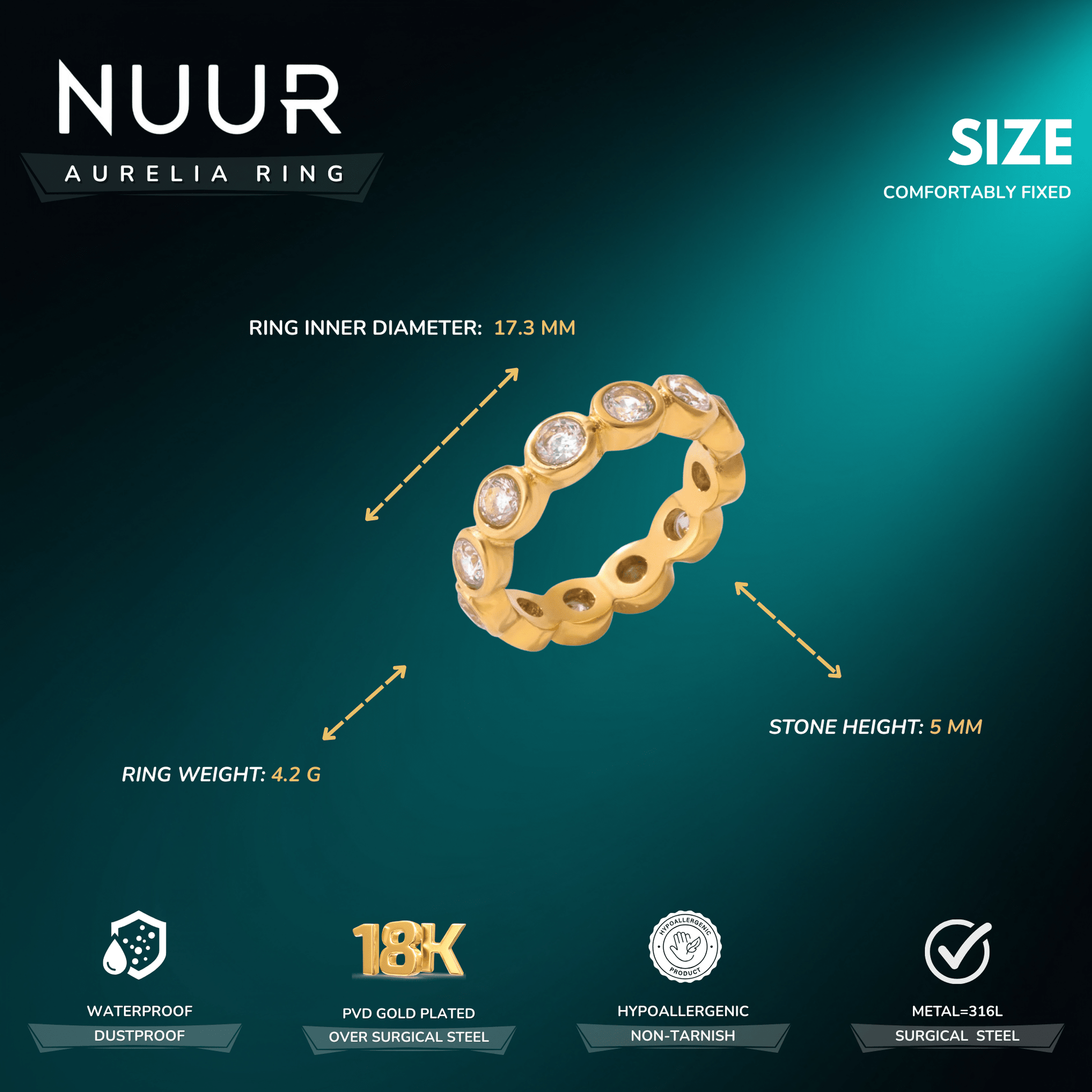 Aurelia Ring - NUUR | South Africa | Official Store