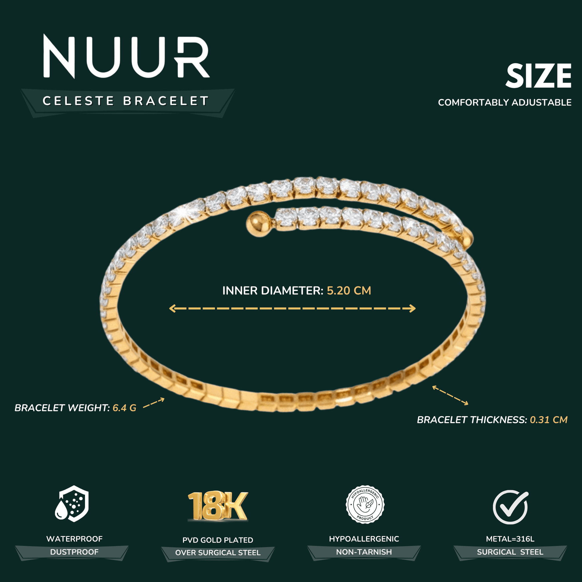 Celeste Bracelet - NUUR | South Africa | Official Store