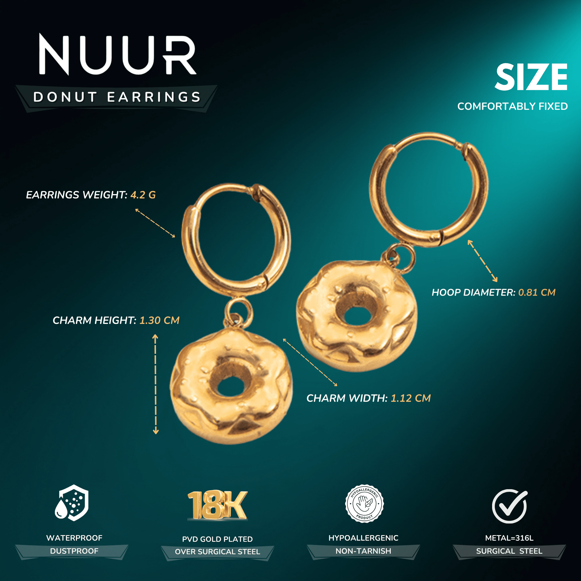 Donut Earrings - NUUR | South Africa | Official Store