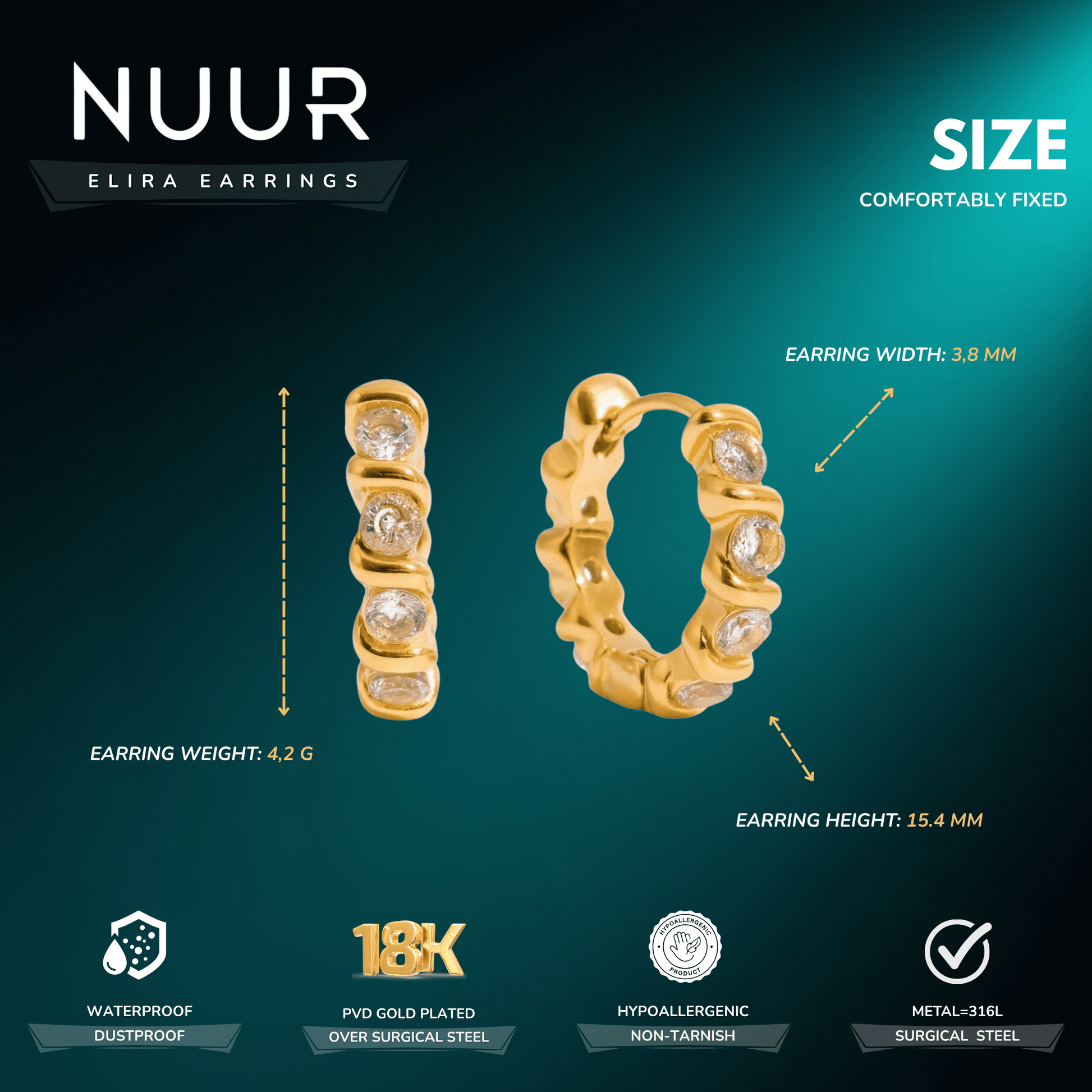 Elira Earrings - NUUR | South Africa | Official Store