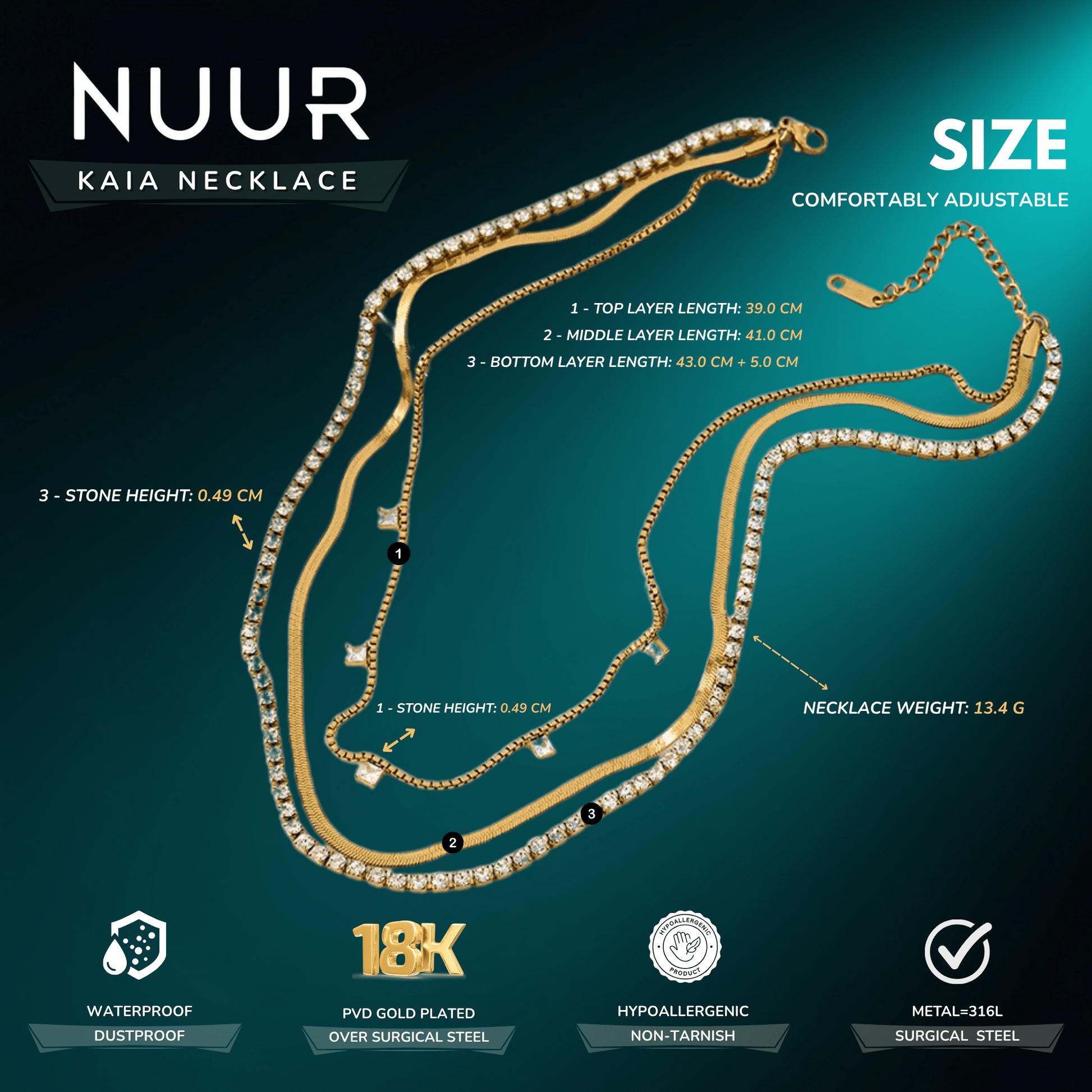 Kaia Necklace - NUUR | South Africa | Official Store