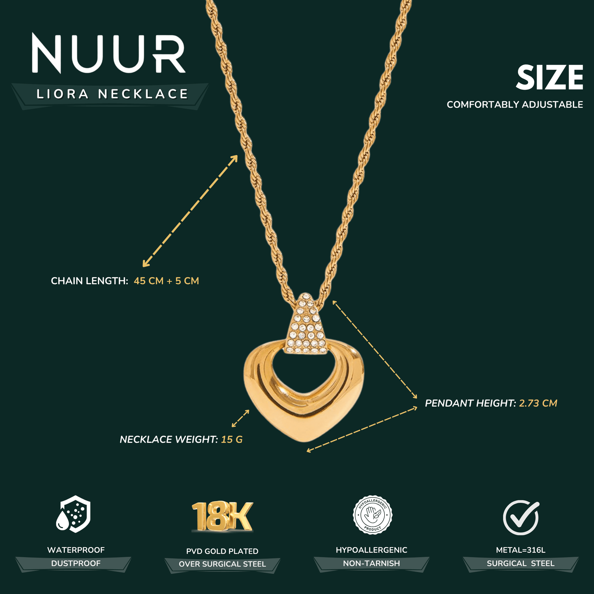 Liora Necklace - NUUR | South Africa | Official Store