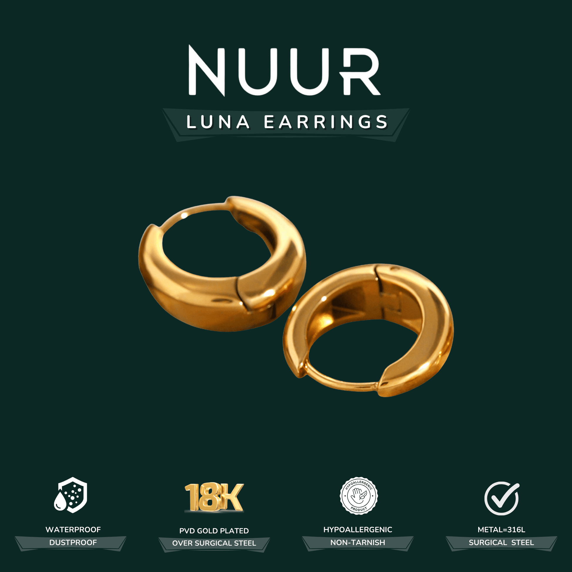 Luna Earrings - NUUR | South Africa | Official Store