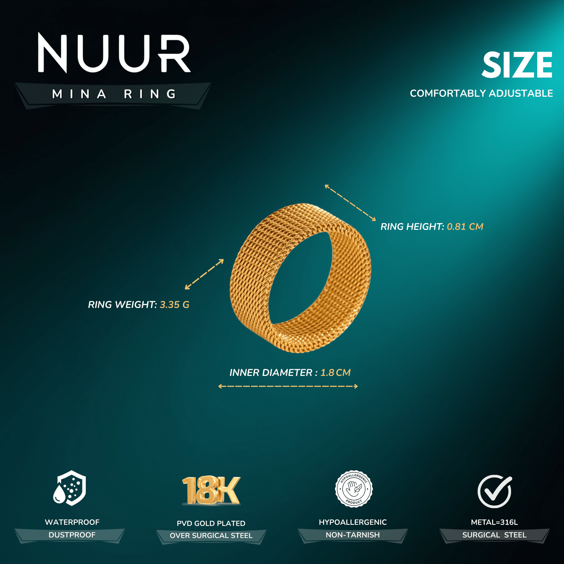 Mina Ring - NUUR | South Africa | Official Store
