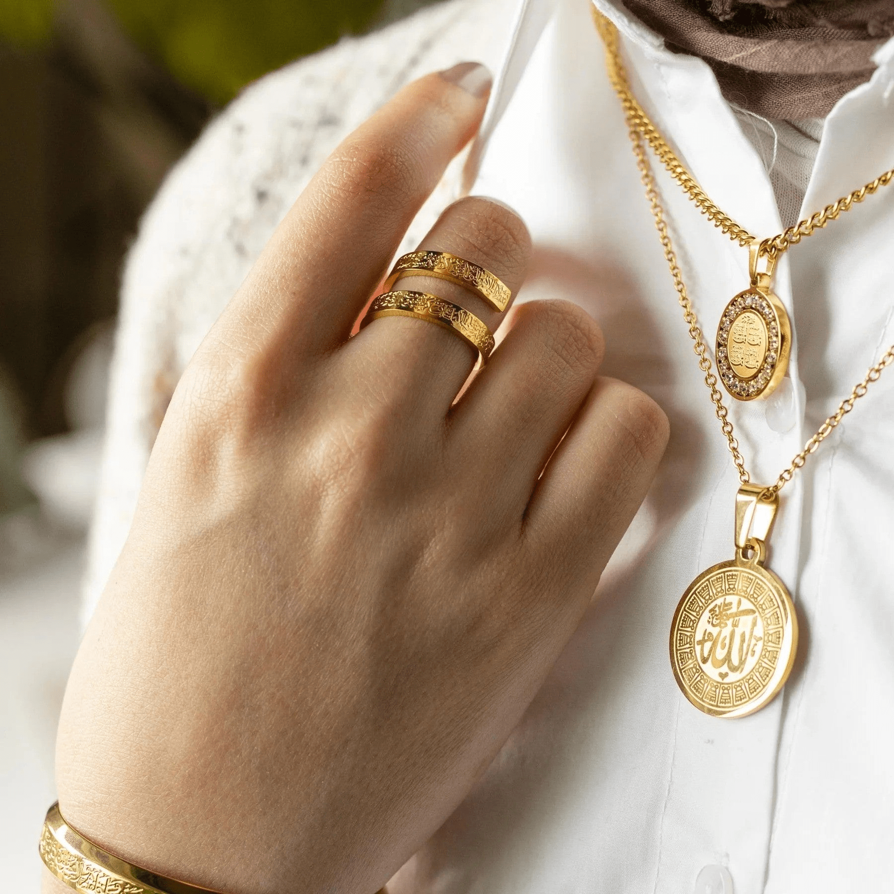 NUUR Ayatul Kursi Ring – 18K Gold Plated, Non - Tarnish | Gift - Ready Islamic Jewelry - NUUR | South Africa | Official Store
