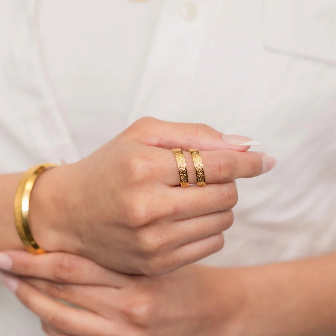 NUUR Ayatul Kursi Ring – 18K Gold Plated, Non - Tarnish | Gift - Ready Islamic Jewelry - NUUR | Islamic Jewelry
