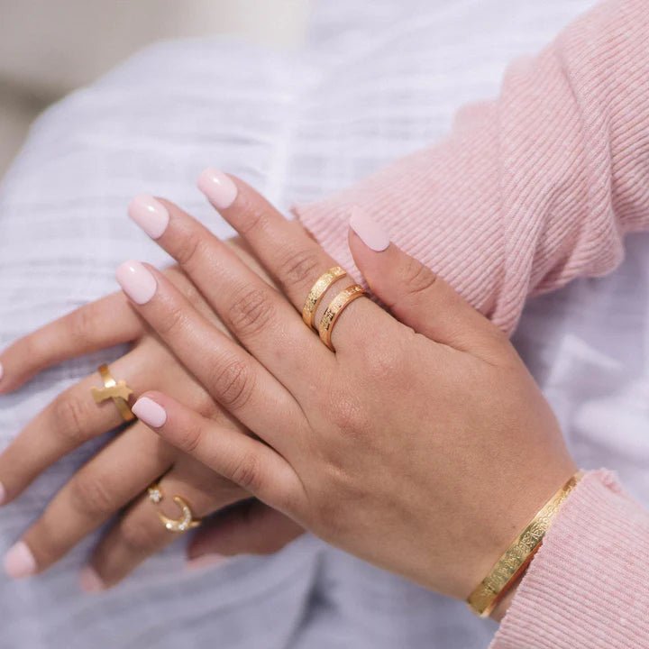 NUUR Ayatul Kursi Ring – 18K Gold Plated, Non - Tarnish | Gift - Ready Islamic Jewelry - NUUR | Islamic Jewelry
