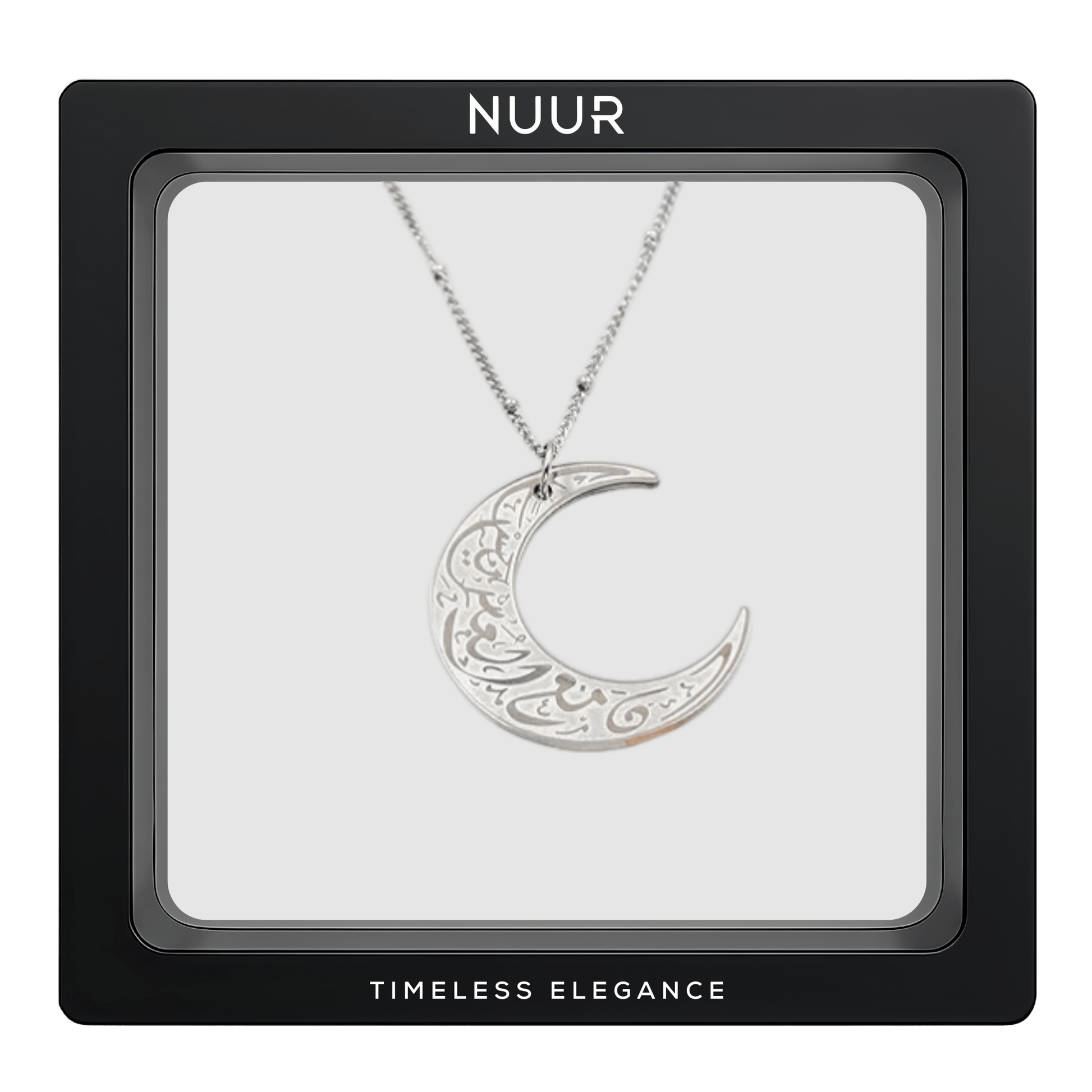 NUUR Moon Necklace – 18K Gold Plated, Non - Tarnish | Gift - Ready Islamic Jewelry - NUUR | Islamic Jewelry