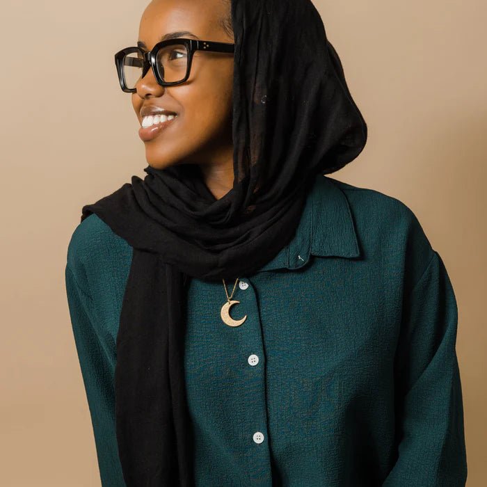 NUUR Moon Necklace – 18K Gold Plated, Non - Tarnish | Gift - Ready Islamic Jewelry - NUUR | Islamic Jewelry