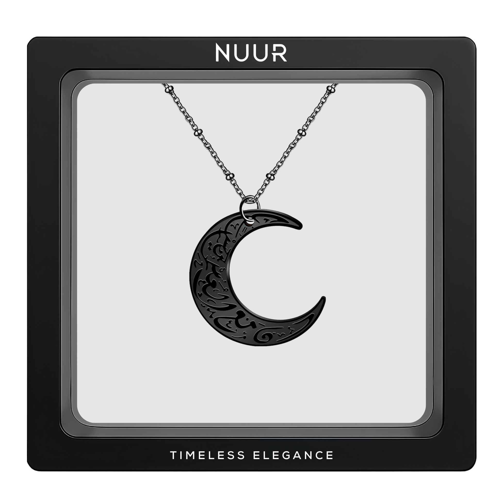 NUUR Moon Necklace – 18K Gold Plated, Non - Tarnish | Gift - Ready Islamic Jewelry - NUUR | Islamic Jewelry