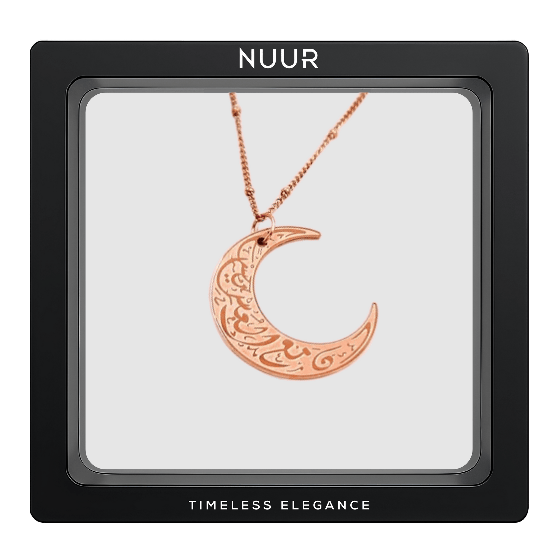 NUUR Moon Necklace – 18K Gold Plated, Non - Tarnish | Gift - Ready Islamic Jewelry - NUUR | Islamic Jewelry