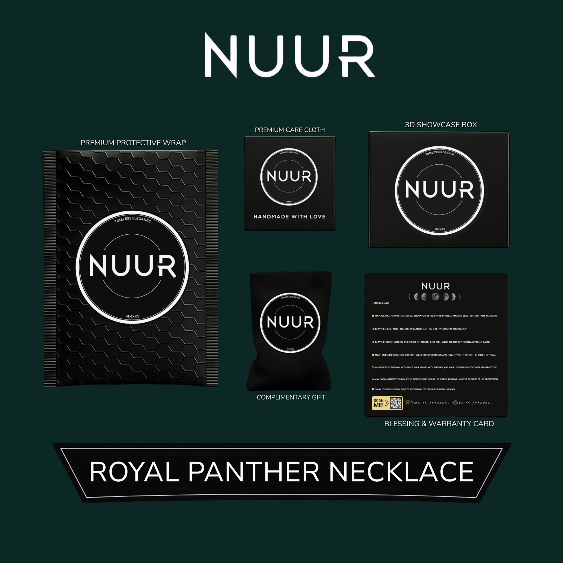 NUUR Royal Panther Necklace – 18K Gold Plated, Non - Tarnish | Gift - Ready Luxury Jewelry - NUUR | South Africa | Official Store
