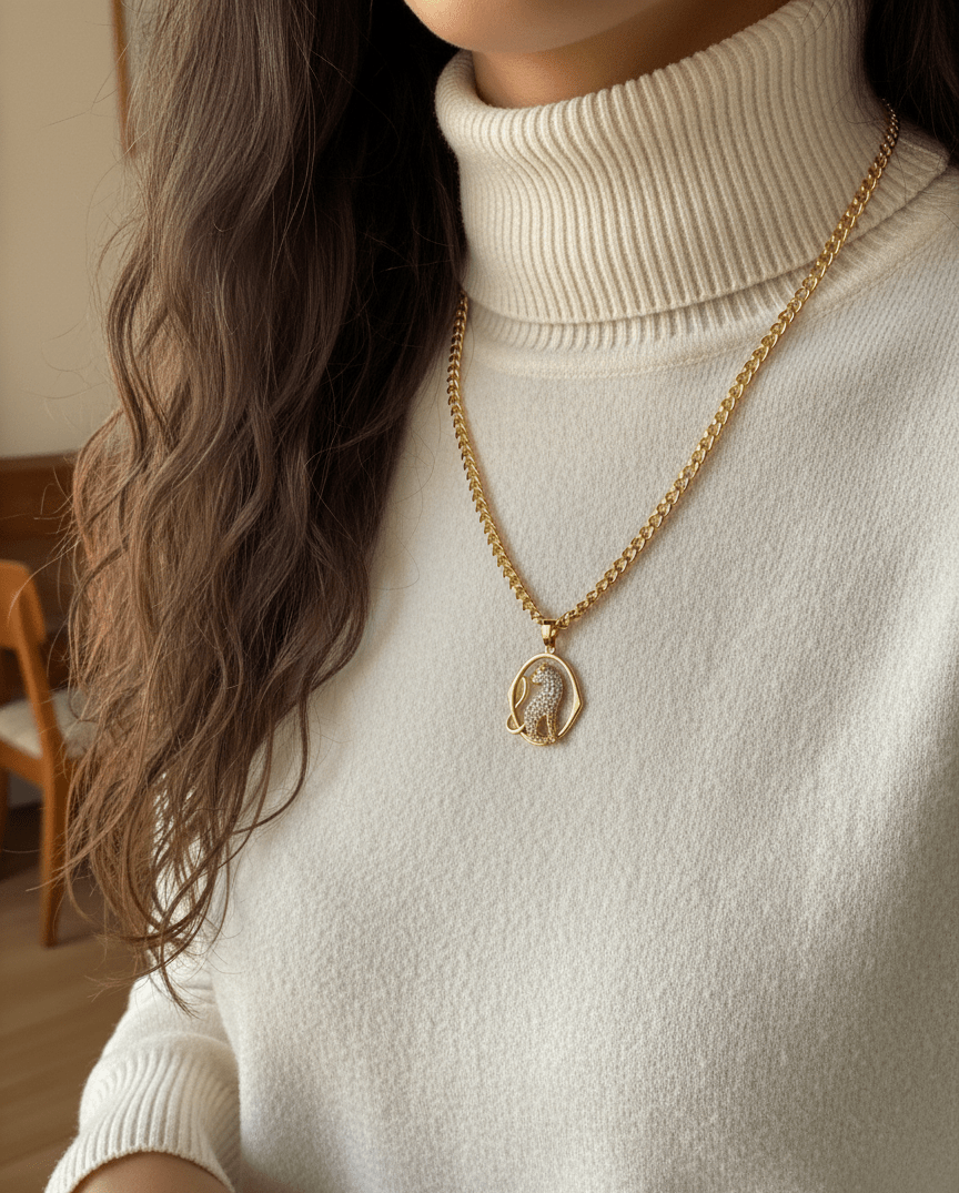 NUUR Royal Panther Necklace – 18K Gold Plated, Non - Tarnish | Gift - Ready Luxury Jewelry - NUUR | South Africa | Official Store