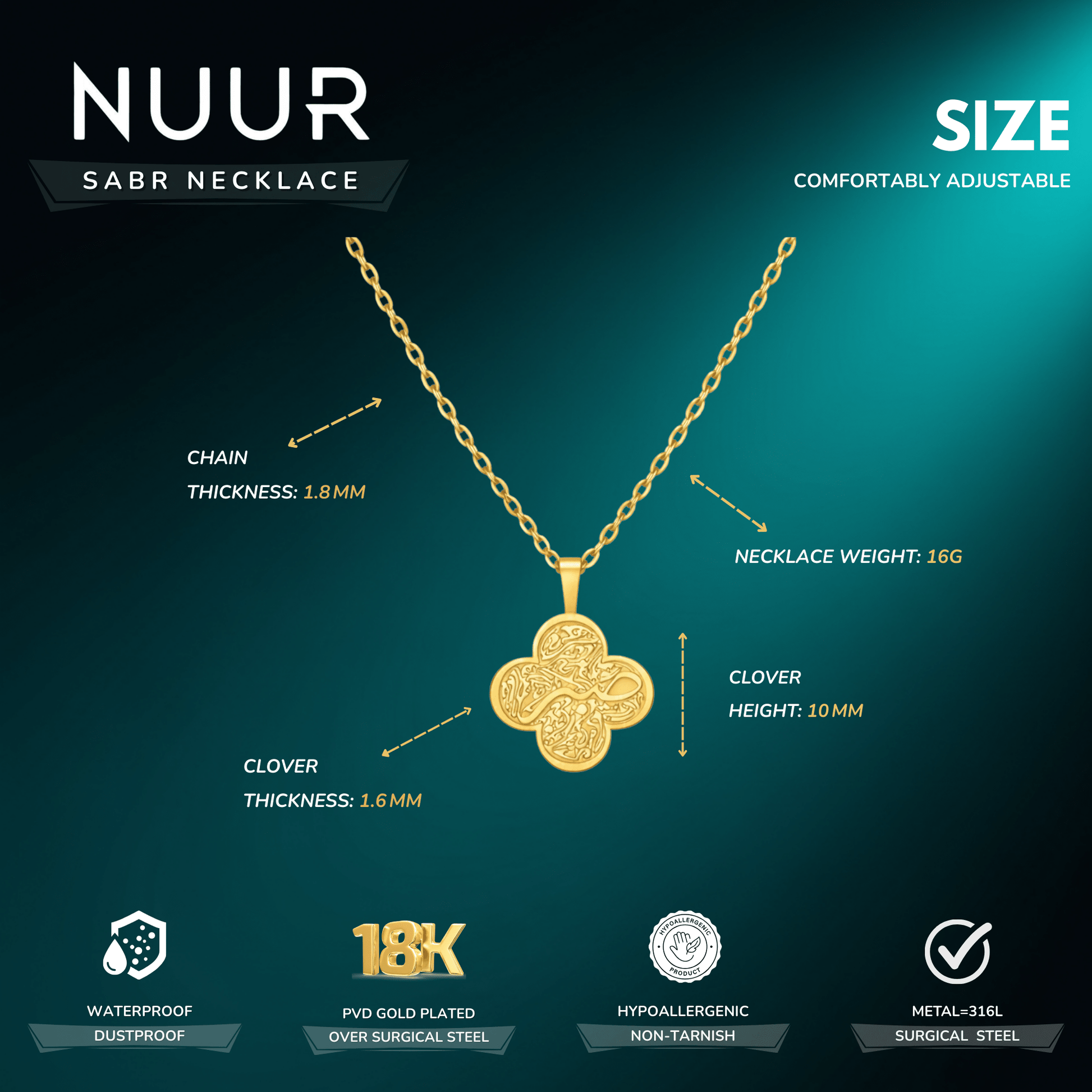 Sabr Necklace - NUUR | South Africa | Official Store