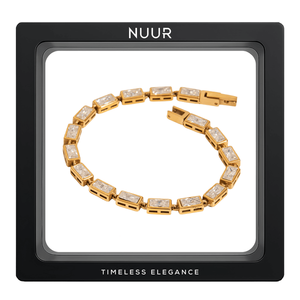 Selene Tennis Bracelet, 18K Gold Plated Waterproof Non-Tarnish