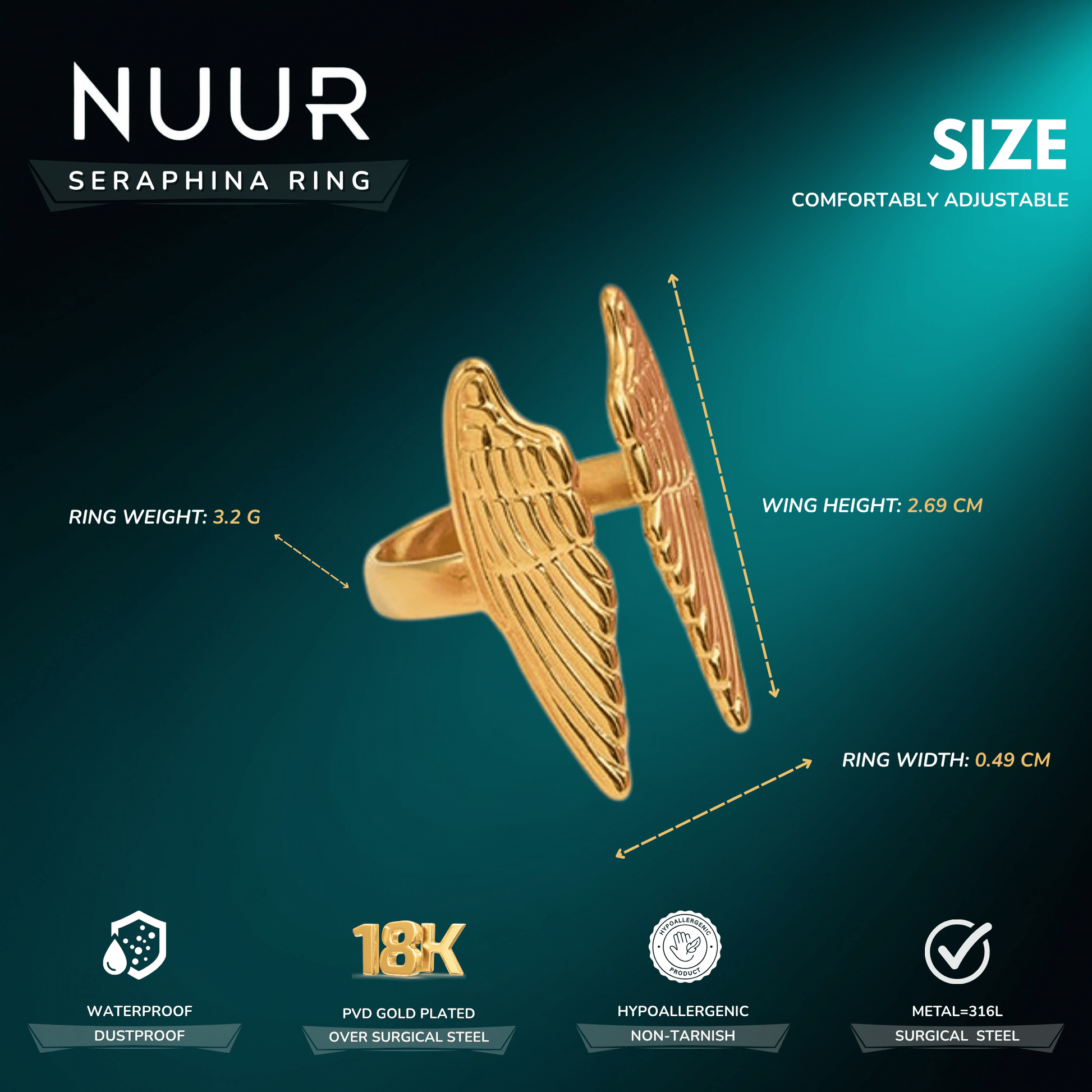Seraphina Ring - NUUR | South Africa | Official Store