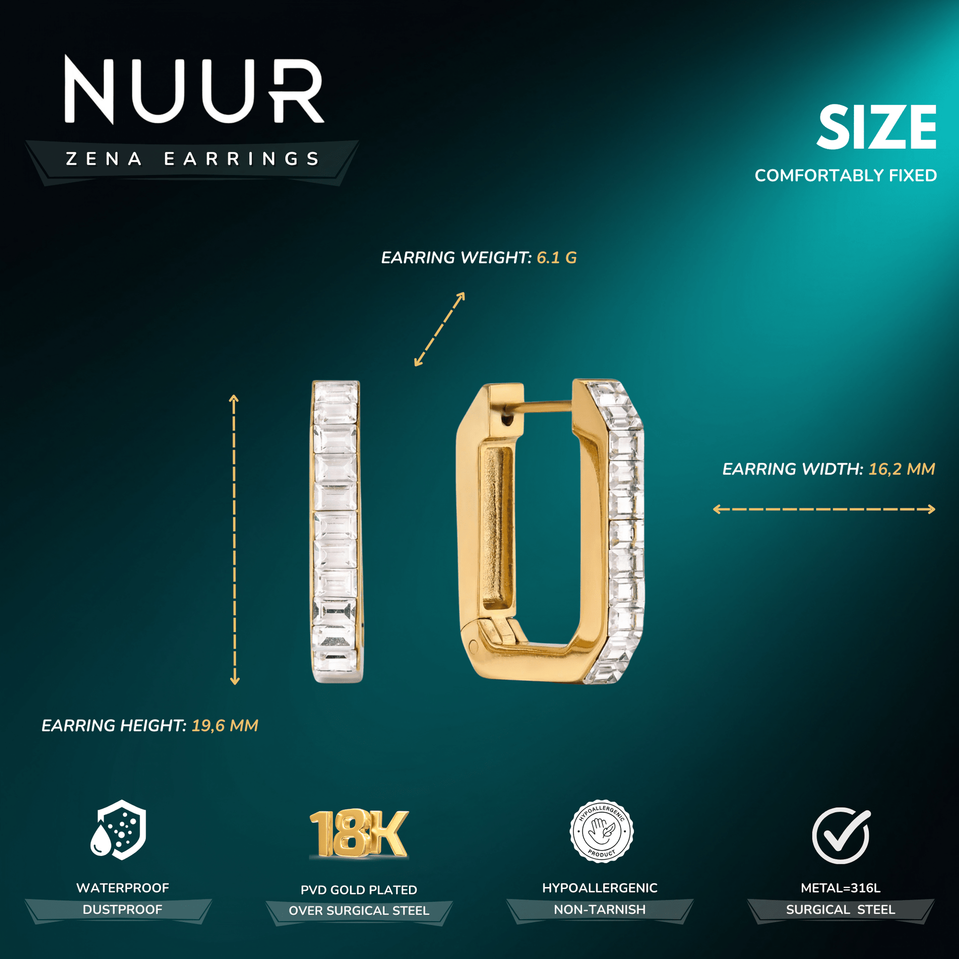 Zena Earrings - NUUR | South Africa | Official Store